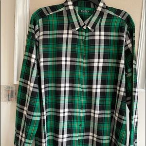 LAUREN button down long sleeve blouse